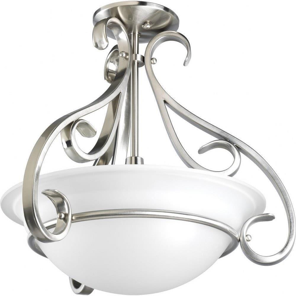 image:imageProgress Lighting 3Light Foyer Pendant Torino Collection Indoor P384309 Brushed NickelNickel