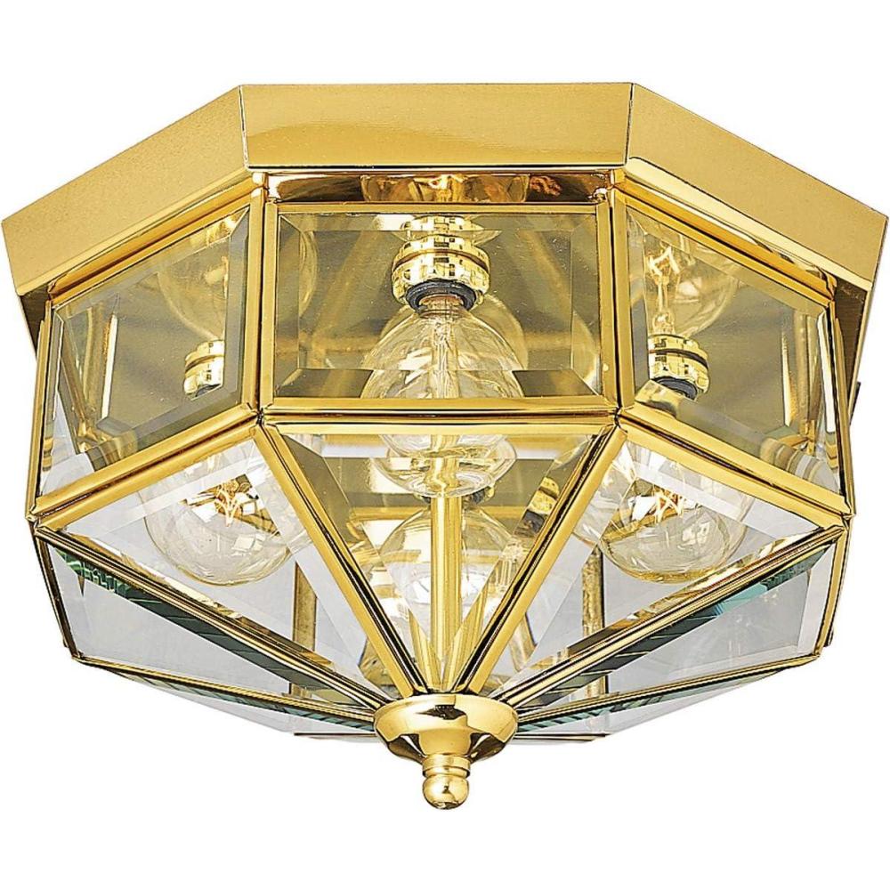 image:imageProgress Lighting 4Light Beveled Glass 1118 ClosetoCeiling Indoor P578920 Antique BronzeBrass