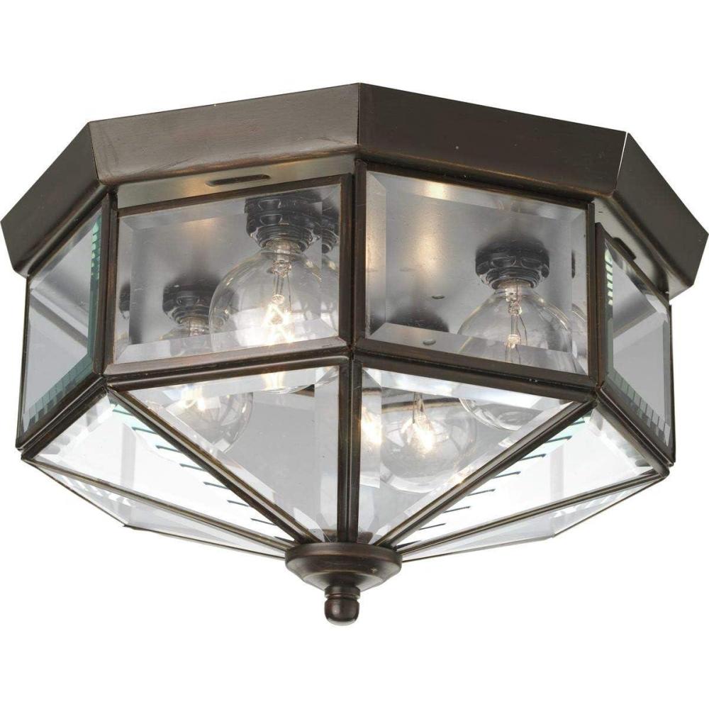 image:imageProgress Lighting 4Light Beveled Glass 1118 ClosetoCeiling Indoor P578920 Antique BronzeBronze