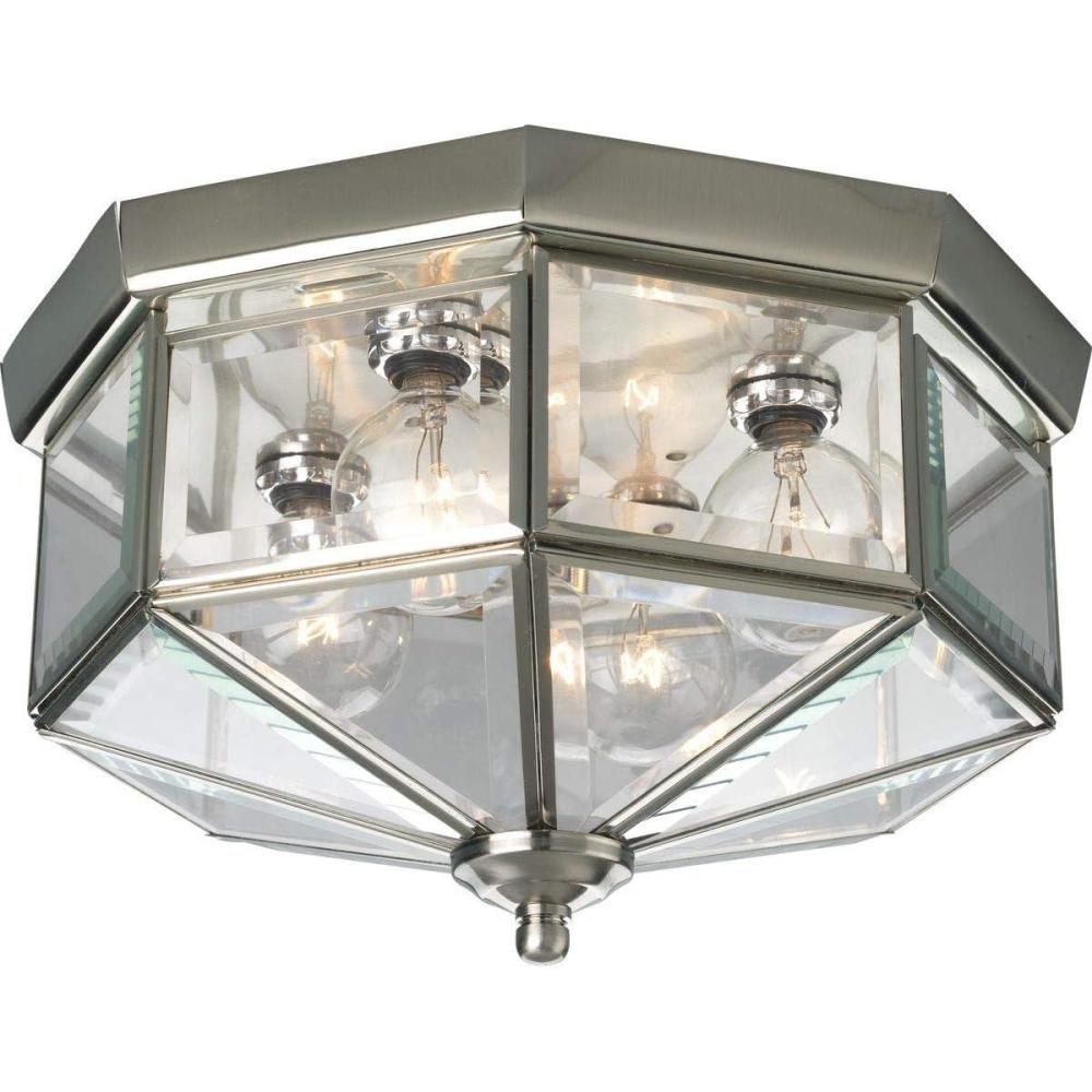 image:imageProgress Lighting 4Light Beveled Glass 1118 ClosetoCeiling Indoor P578920 Antique BronzeNickel