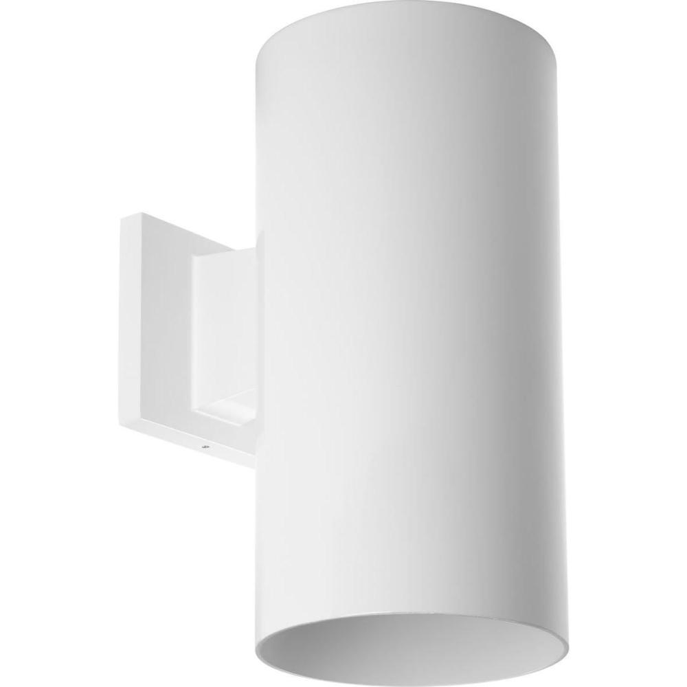 image:imageProgress Lighting 6Inch Cylinder Outdoor Wall Sconce 1Light Modern Wall Mount Light Interior and Exterior Lighting for Home or Porch Aluminum Construction Black P564131White