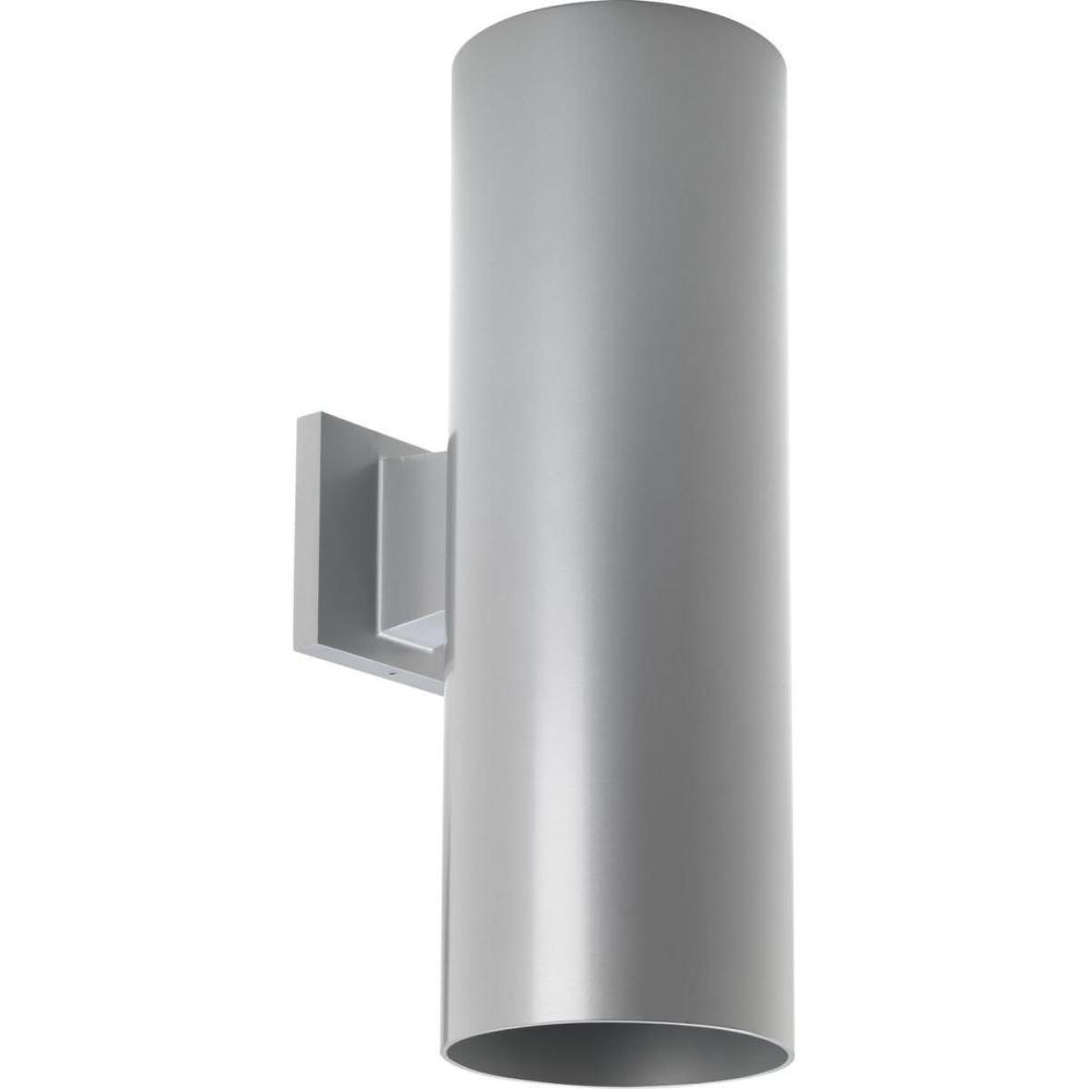 image:imageProgress Lighting 6Inch Cylinder Outdoor Wall Sconce 2Light Modern Wall Mount Up and Down Lights Interior and Exterior Lighting for Home or Porch Aluminum Construction Metallic Gray P564282Gray