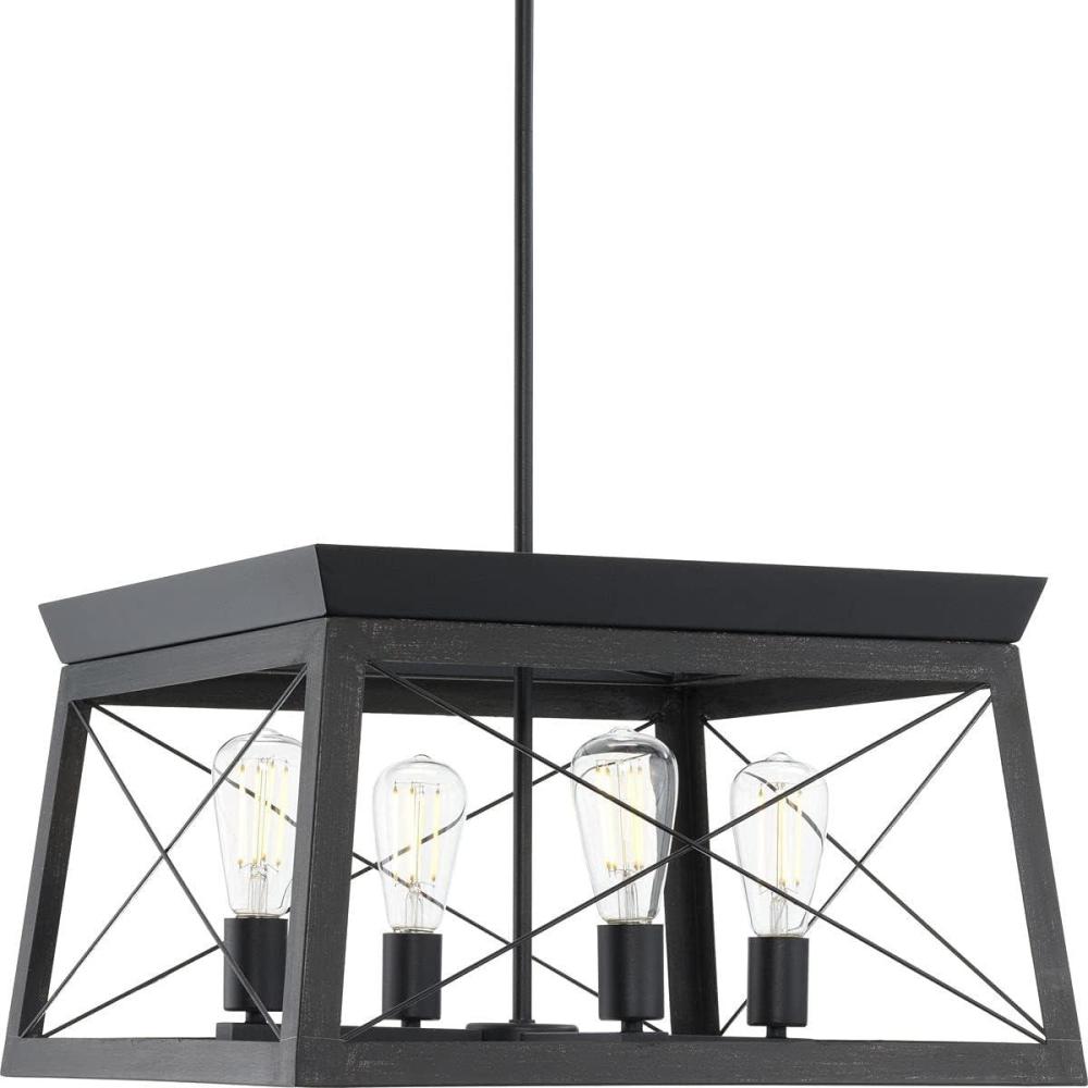 image:imageProgress Lighting Briarwood Collection 5Light Dining Room Light Fixture Farmhouse Style Modern Chandelier for Kitchen and Dining Room 38 by 9 Antique BronzeTextured Black