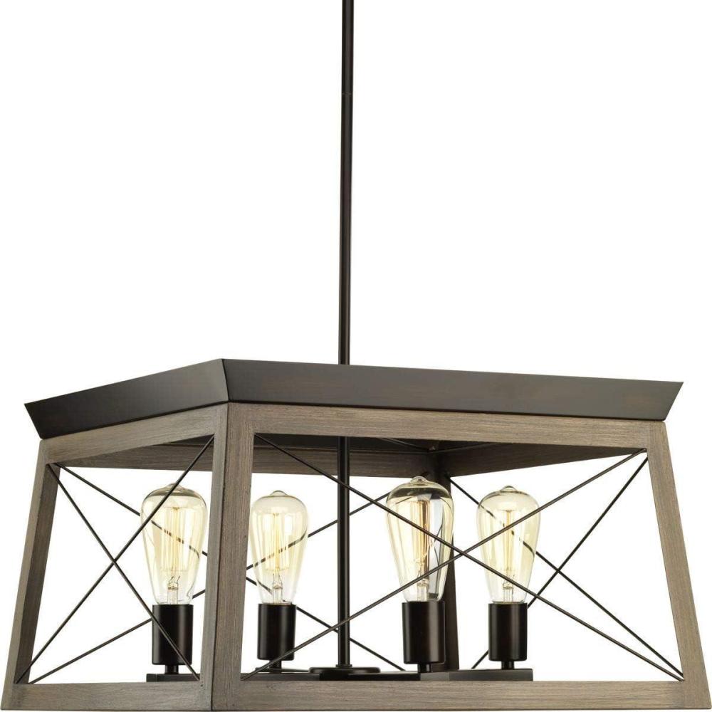 image:imageProgress Lighting Briarwood Collection 5Light Dining Room Light Fixture Farmhouse Style Modern Chandelier for Kitchen and Dining Room 38 by 9 Antique BronzeAntique Bronze