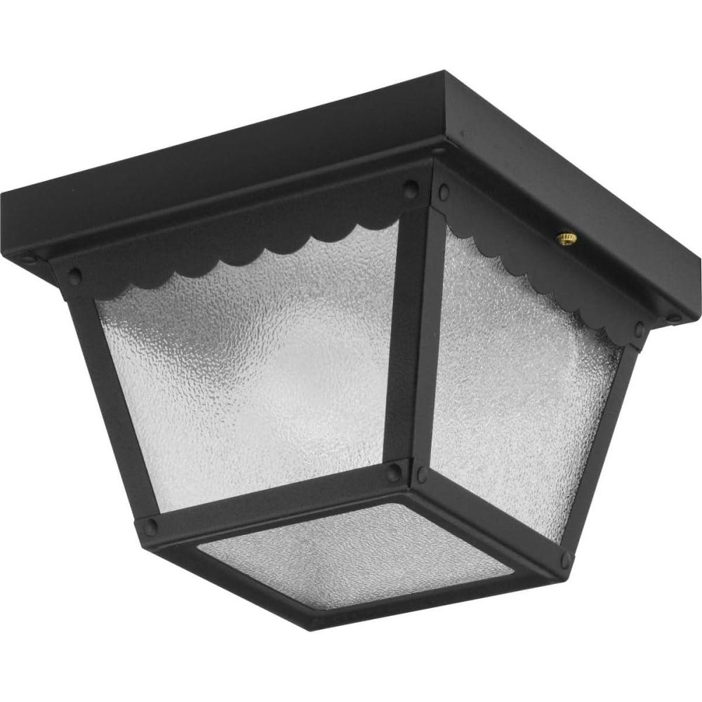 image:imageProgress Lighting P574431 NonMetallic Ceiling Light with 1Piece White Acrylic Diffuser BlackMatte Black