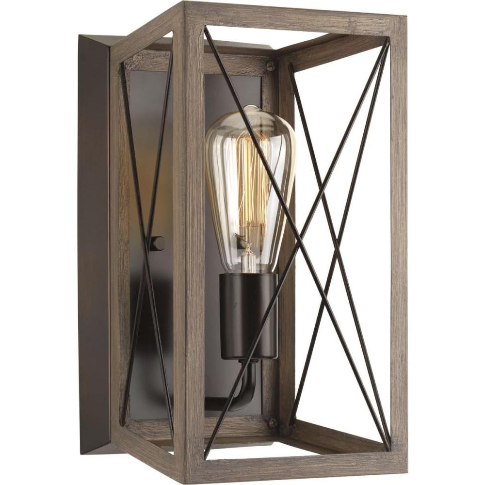 image:imageProgress Lighting P710012143 Briarwood Graphite OneLight Wall Sconce  BlackAntique Bronze