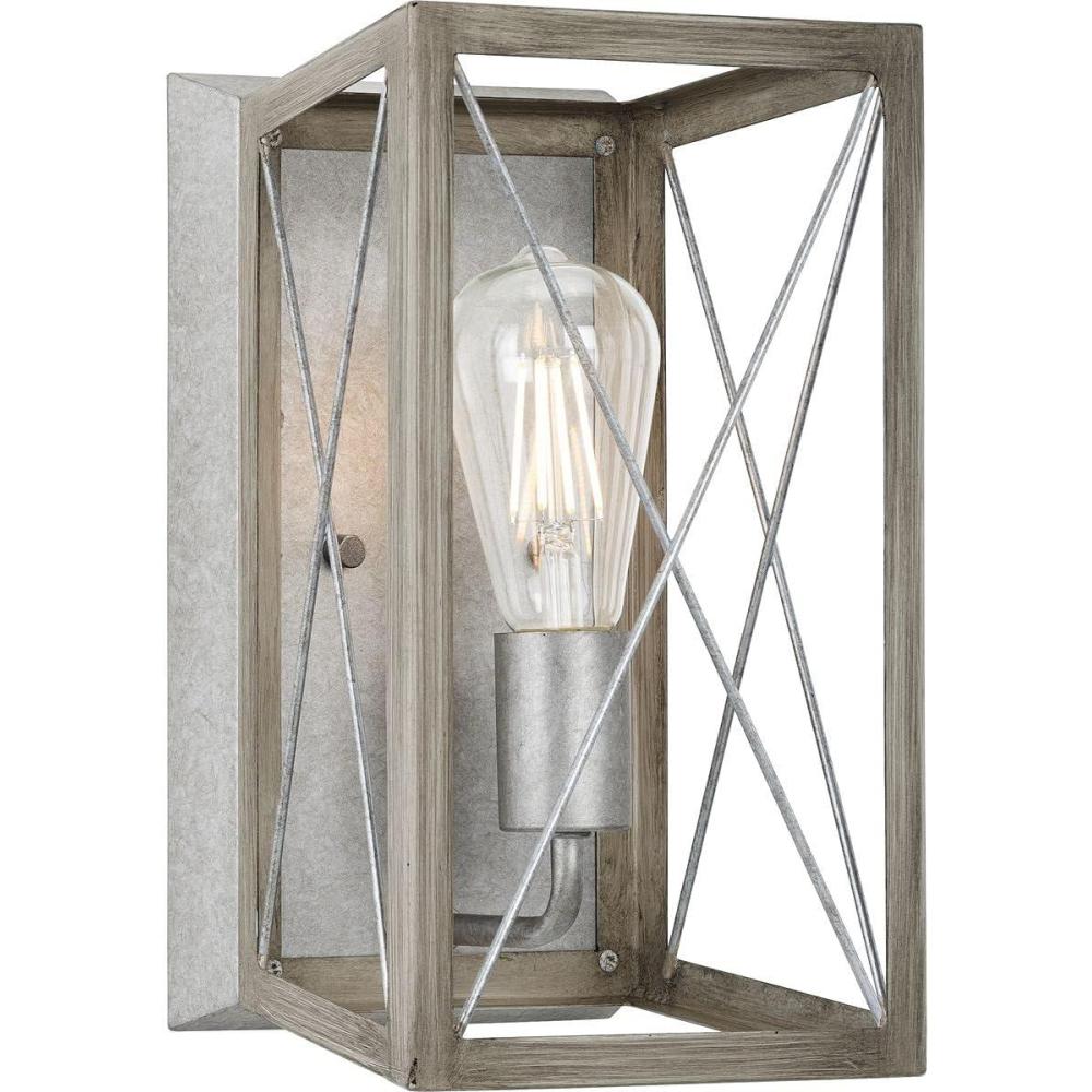 image:imageProgress Lighting P710012143 Briarwood Graphite OneLight Wall Sconce  BlackGalvanized Finish