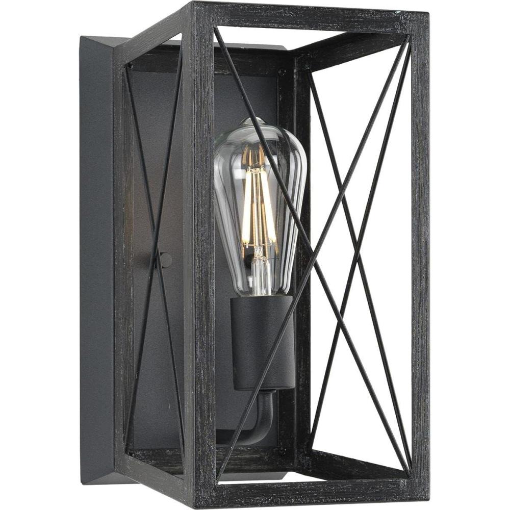 image:imageProgress Lighting P710012143 Briarwood Graphite OneLight Wall Sconce  BlackTextured Black