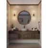 Archives Collection 2-Light Clear Glass Farmhouse Bath Vanity Light Antique Bronze