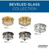 Progress Lighting 3-Light Beveled Glass 9-3/4″ Close-to-Ceiling, Indoor, P5788-20, Antique Bronze(Brass)