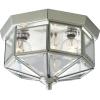 Progress Lighting 3-Light Beveled Glass 9-3/4″ Close-to-Ceiling, Indoor, P5788-20, Antique Bronze(Nickel)