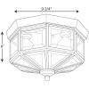 Progress Lighting 3-Light Beveled Glass 9-3/4″ Close-to-Ceiling, Indoor, P5788-20, Antique Bronze(Nickel)
