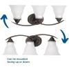Progress Lighting 3-Light Etched Glass Traditional Bath Vanity Light, Trinity Collection, Indoor, P3192-09, Brushed Nickel(Bronze)