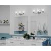 Progress Lighting 3-Light Etched Glass Traditional Bath Vanity Light, Trinity Collection, Indoor, P3192-09, Brushed Nickel(Nickel)