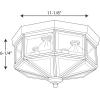 Progress Lighting 4-Light Beveled Glass 11-1/8″ Close-to-Ceiling, Indoor, P5789-20, Antique Bronze(Brass)