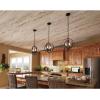 Progress Lighting 4-Light Foyer Pendant, Equinox Collection, Indoor, P3827-126, Burnished Silver(Bronze)