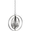 Progress Lighting 4-Light Foyer Pendant, Equinox Collection, Indoor, P3827-126, Burnished Silver(Gray)