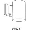 Progress Lighting 5-Inch Cylinder Outdoor Wall Sconce, 1-Light Modern Wall Mount Light, Interior and Exterior Lighting for Home or Porch, Aluminum Construction, Antique Bronze (P5674-20)(White (Halogen PAR30))