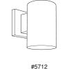 Progress Lighting 5-Inch Cylinder Outdoor Wall Sconce, 1-Light Modern Wall Mount Light, Interior and Exterior Lighting for Home or Porch, Polycarbonate, Good for Coastal Areas, White (P5712-30)(White)
