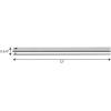 Progress Lighting AirPro Ceiling Fan Downrod, 3/4-Inch Diameter x 24-Inch Height, Compatible with AirPro Fans, Easy Installation, Ideal for 11- to 12-Foot Ceilings, Forged Black(Polished Chrome)