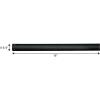 Progress Lighting AirPro Ceiling Fan Downrod, 3/4-Inch Diameter x 24-Inch Height, Compatible with AirPro Fans, Easy Installation, Ideal for 11- to 12-Foot Ceilings, Forged Black(Forged Black)