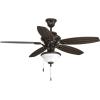 Progress Lighting AirPro Collection Four-Light Ceiling Fan Light, Brushed Nickel(Antique Bronze)