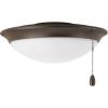 Progress Lighting AirPro Collection Four-Light Ceiling Fan Light, Brushed Nickel(Brushed Nickel)