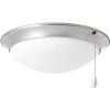 Progress Lighting AirPro Collection Four-Light Ceiling Fan Light, Brushed Nickel(Brushed Nickel)
