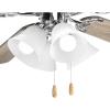 Progress Lighting AirPro Collection Four-Light Ceiling Fan Light, Brushed Nickel(Polished Chrome)