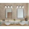 Progress Lighting Appeal Collection 3-Light Etched White Glass Modern Bath Vanity Light Brushed Nickel(Chrome)