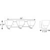 Progress Lighting Appeal Collection 3-Light Etched White Glass Modern Bath Vanity Light Brushed Nickel(Nickel)