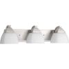 Progress Lighting Appeal Collection 3-Light Etched White Glass Modern Bath Vanity Light Brushed Nickel(Nickel)