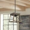 Progress Lighting Briarwood Collection 1-Light Bleached Oak Farmhouse Mini-Pendant Light, Galvanized, 9.00×10.00×10.00(Bronze)