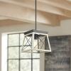 Progress Lighting Briarwood Collection 1-Light Bleached Oak Farmhouse Mini-Pendant Light, Galvanized, 9.00×10.00×10.00(Graphite)