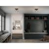 Progress Lighting Briarwood Collection 2-Light Ceiling Light, Flush Mount Ceiling Light Fixture for Interior Kitchen Lights, Hallway, Bedroom, Living Room, 12-Inch by 6-Inch, Galvanized Finish(Graphite)