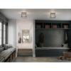 Progress Lighting Briarwood Collection 2-Light Ceiling Light, Flush Mount Ceiling Light Fixture for Interior Kitchen Lights, Hallway, Bedroom, Living Room, 12-Inch by 6-Inch, Galvanized Finish(Galvanized Finish)