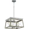 Progress Lighting Briarwood Collection 5-Light Dining Room Light Fixture, Farmhouse Style Modern Chandelier for Kitchen and Dining Room, 38″ by 9″, Antique Bronze(Galvanized Finish)