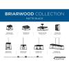 Progress Lighting Briarwood Collection 5-Light Dining Room Light Fixture, Farmhouse Style Modern Chandelier for Kitchen and Dining Room, 38″ by 9″, Antique Bronze(Textured Black)