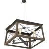 Progress Lighting Briarwood Collection 5-Light Dining Room Light Fixture, Farmhouse Style Modern Chandelier for Kitchen and Dining Room, 38″ by 9″, Antique Bronze(Antique Bronze)