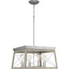 Progress Lighting Briarwood Collection 5-Light Dining Room Light Fixture, Farmhouse Style Modern Chandelier for Kitchen and Dining Room, 38″ by 9″, Antique Bronze(Galvanized Finish)