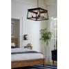 Progress Lighting Briarwood Collection 5-Light Dining Room Light Fixture, Farmhouse Style Modern Chandelier for Kitchen and Dining Room, 38″ by 9″, Antique Bronze(Antique Bronze)
