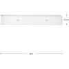 Progress Lighting Channel Glass Collection 4-Light Glass Traditional Bath Vanity Light, Indoor, P3110-30, White(White)