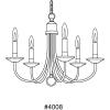 Progress Lighting Five-Light White Candles Traditional Chandelier Light, P4008-31, Textured Black(Black)