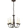 Progress Lighting Five-Light White Candles Traditional Chandelier Light, P4008-31, Textured Black(Bronze)