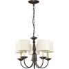 Progress Lighting Five-Light White Candles Traditional Chandelier Light, P4008-31, Textured Black(Bronze)