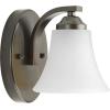 Progress Lighting P2010-09 Adorn Etched Glass Traditional Bath Vanity Light, 21.5 in x 7.5 in x 6.625 in, 3-Light, Brushed Nickel(Antique Bronze)
