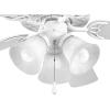 Progress Lighting P2600-20WB Fan Light Kit, Brown(White)