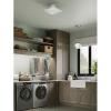 Progress Lighting P4961-30 Square Glass Close-to-Ceiling, 12-Inch Diameter x 5-1/2-Inch Height, White(Etched White)