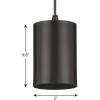 Progress Lighting P500356-031 6IN CYL RNDS Cylinder, Black, 12.00×6.00×6.00(Antique Bronze)