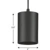 Progress Lighting P500356-031 6IN CYL RNDS Cylinder, Black, 12.00×6.00×6.00(Black)
